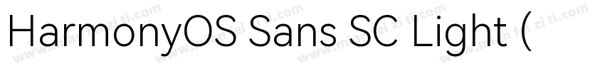 HarmonyOS Sans SC Light (正文)字体转换